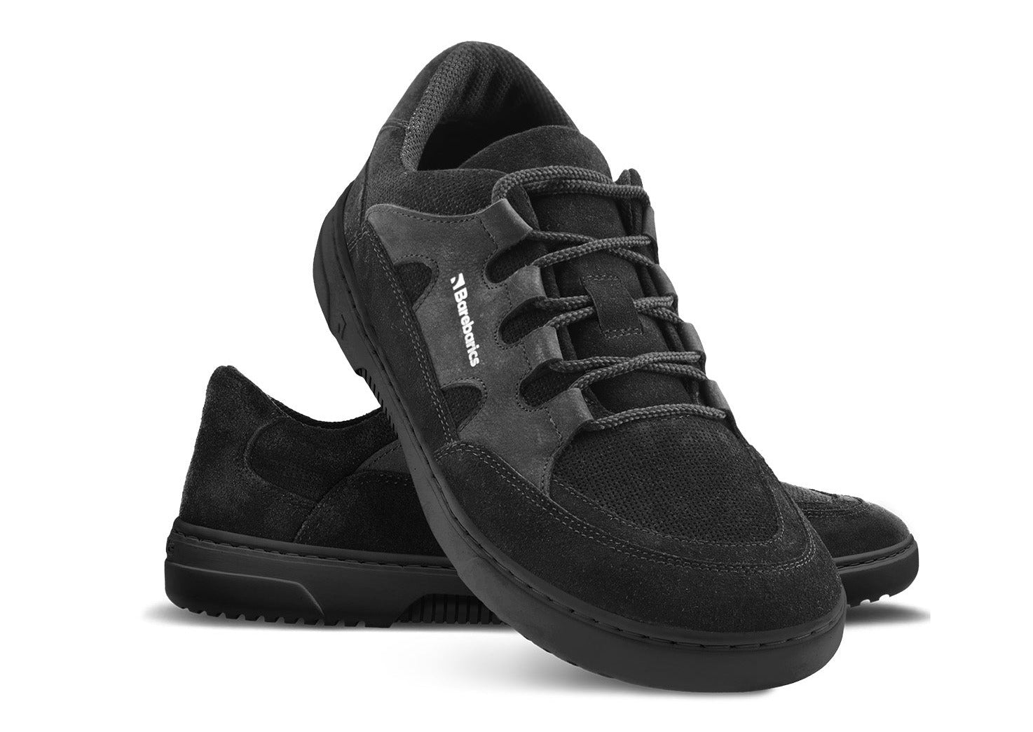 Barefoot Sneakers Barebarics Evo - Minimalist Zero Drop Shoes for Men & Women | All Black | Perfect for Running, Gym & Everyday Comfort