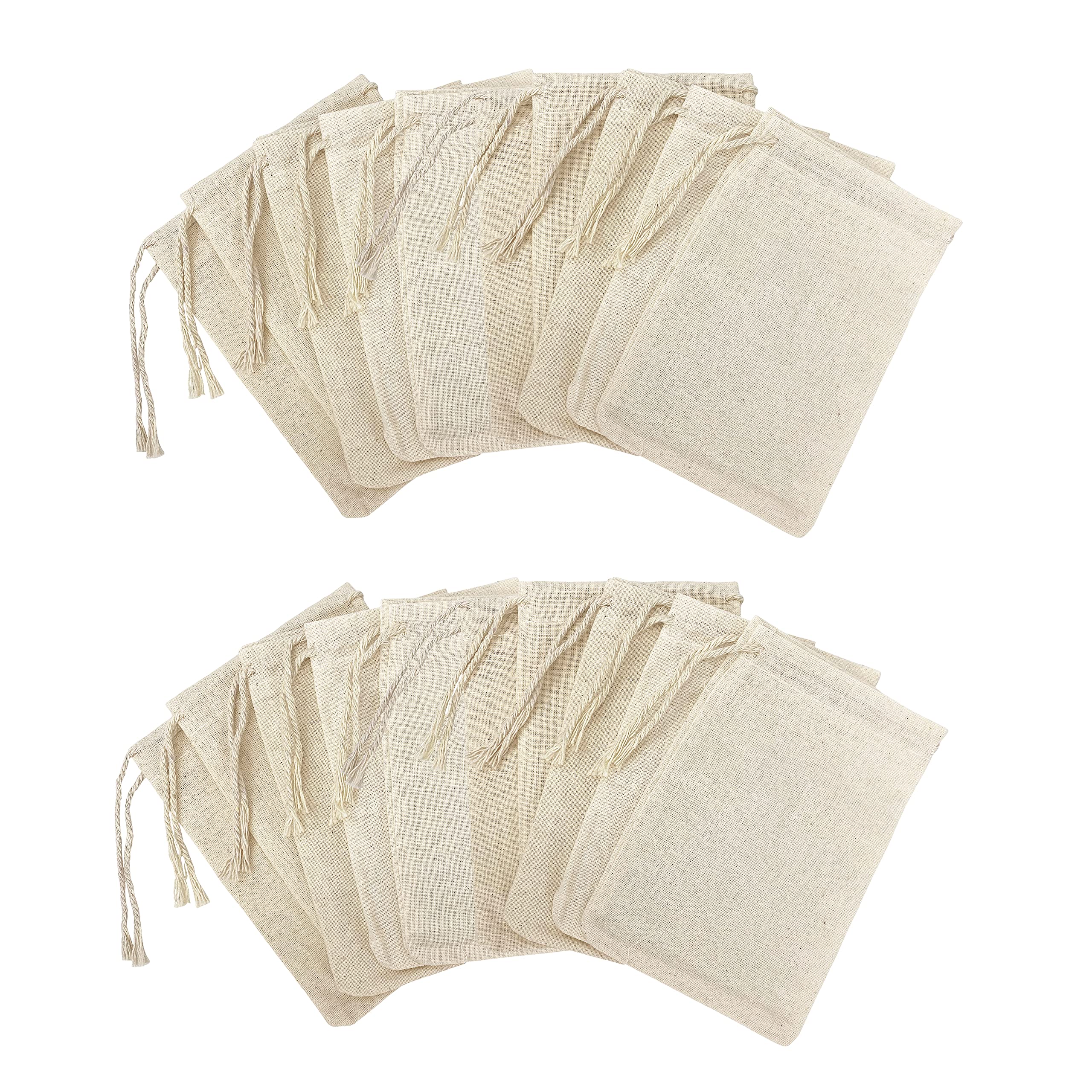 25-Pack 10x12 Inch Drawstring Muslin Bags - Natural Cotton Pouch Sachets for Gifts, Toiletries, Jewelry & Travel Essentials | Eco-Friendly Wedding Favors, Party Treats & Organizer Bags