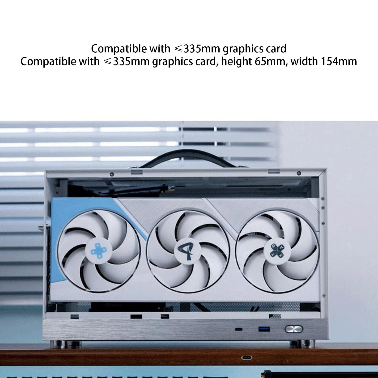TAYSTE High Airflow PC Case Fans with Mesh Front Panel - Portable Computer Case Holder & Desktop Cooling Accessories for Gaming, Home & Office Workspace