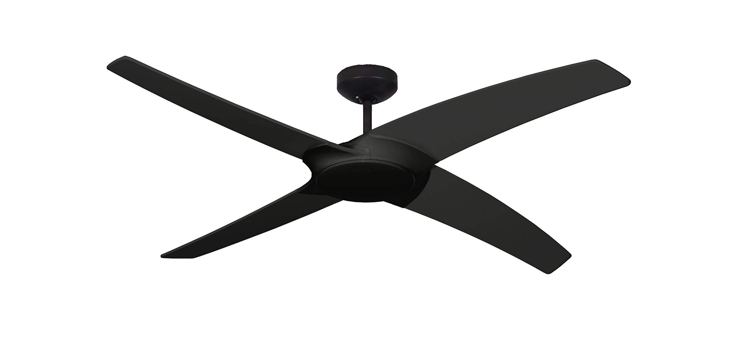 56 Inch Starfire Matte Black Ceiling Fan with LED Light Kit - Modern Indoor Cooling for Living Room, Bedroom, and Office Spaces