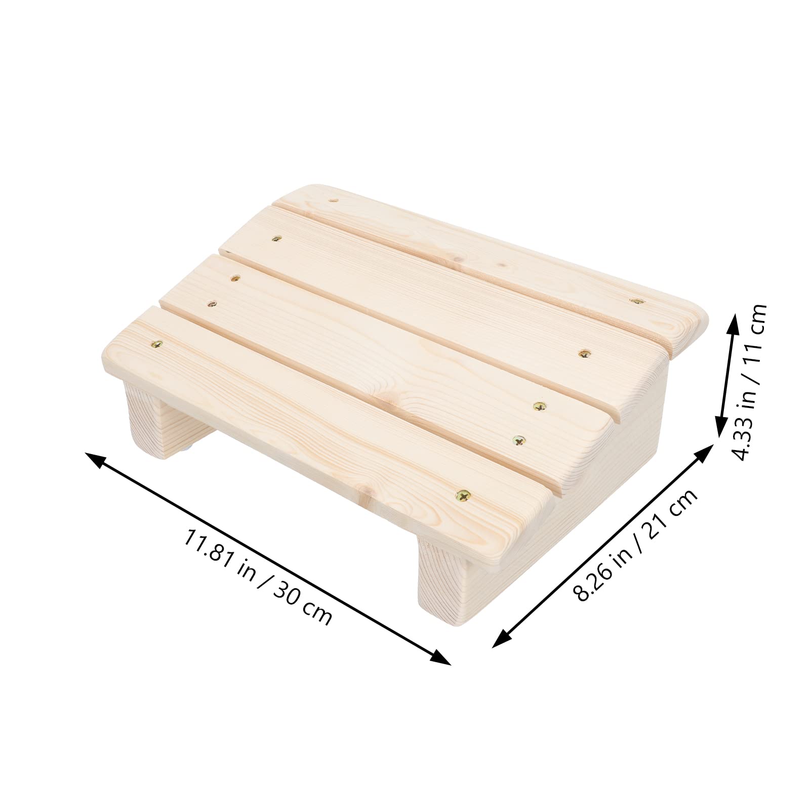 LUOZZY Wooden Foot Rest Stool for Under Desk - Ergonomic Slanted Design for Home & Office Use (11.79x8.25x4.32 Inches) - Perfect for Work, Reading, and Relaxation to Improve Posture & Comfort
