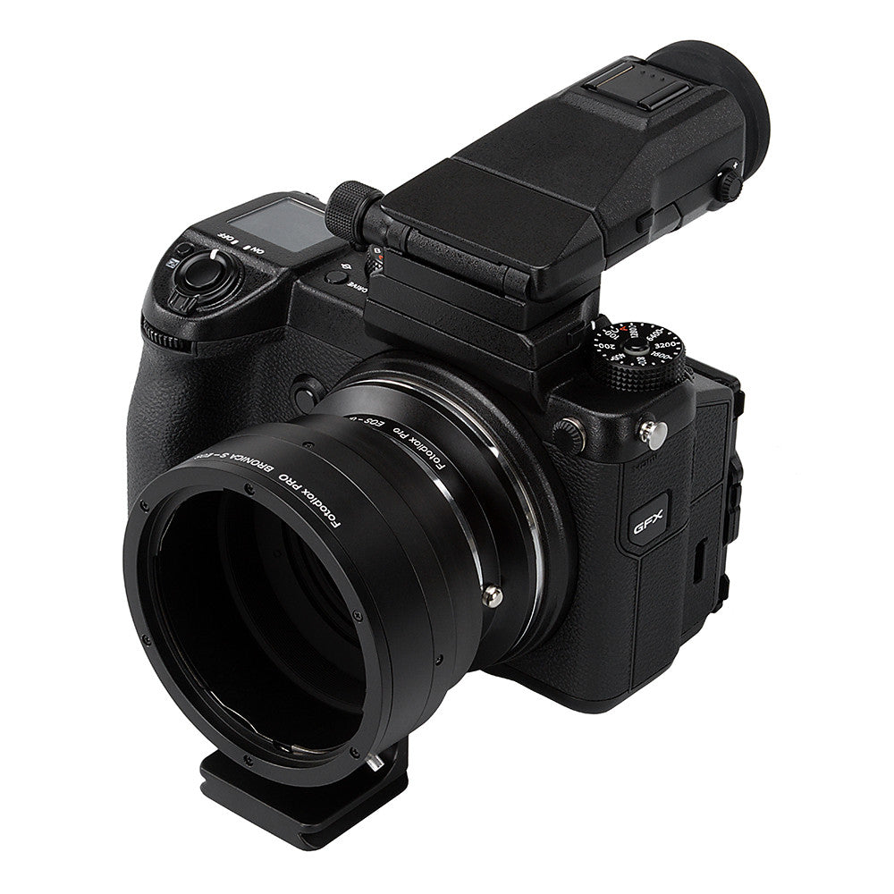 Fotodiox Pro Lens Mount Adapter - Bronica S to Fujifilm GFX & Canon EF/EF-S to Fujifilm GFX - Compatible with GFX 50S/100S Mirrorless Cameras - Perfect for Professional Photography & Videography