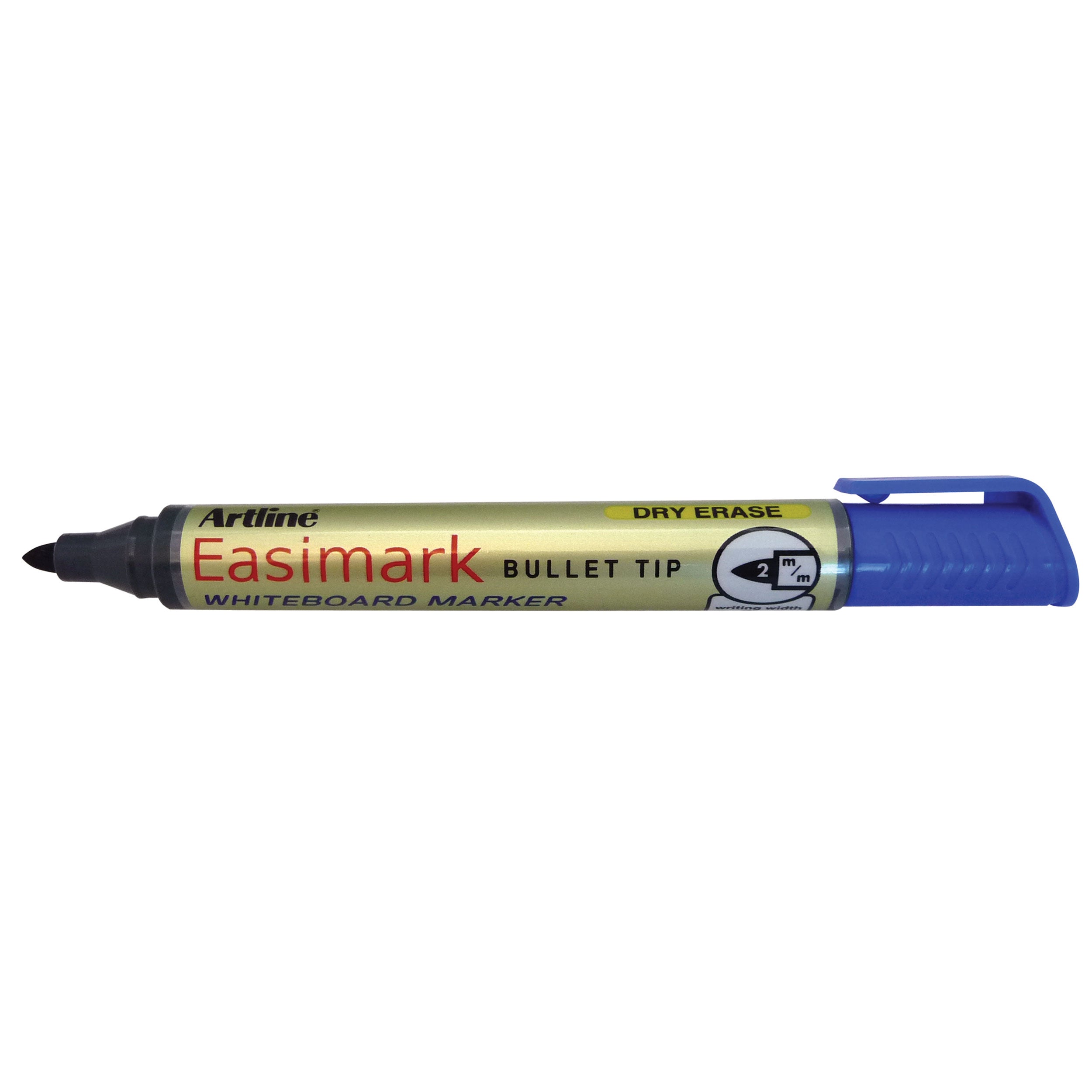 Artline 157 Easimark Whiteboard Marker - 2mm Bullet Tip, Blue Ink, Pack of 12 - Perfect for Office Meetings, Classroom Teaching & Home Organization