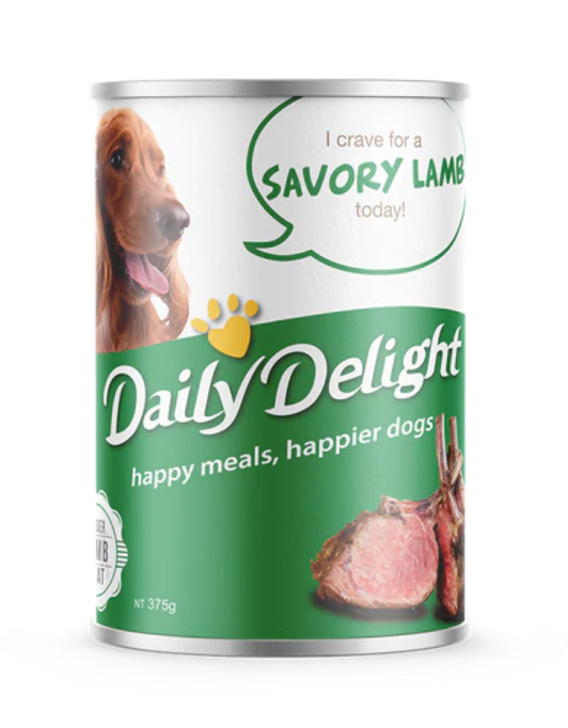 Premium Savory Lamb Wet Dog Food - 375g Can for Daily Nutrition & Mealtime Delight | Perfect for Puppies, Adult & Senior Dogs - Great for Training, Rewards & Special Occasions
