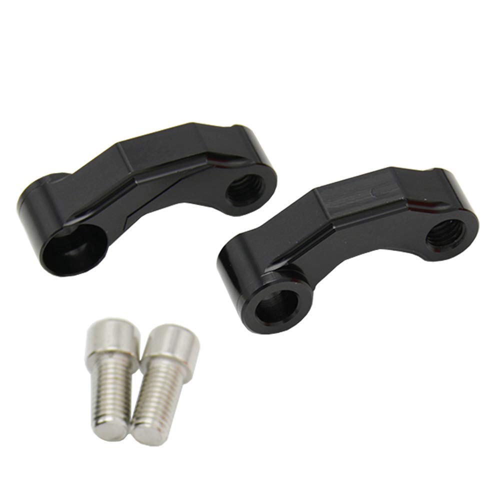 Fesjoy Motorcycle Rear View Mirror Extender - Adjustable Handlebar Mount Riser Spacer Adapter for Enhanced Visibility & Safety - Perfect for Cruisers, Touring Bikes & Off-Road Riding