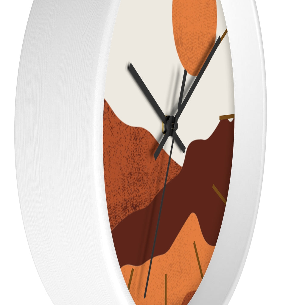 Midwest Desert Theme Wooden Wall Clock - Stylish Home & Office Decor for Living Room, Bedroom, or Kitchen