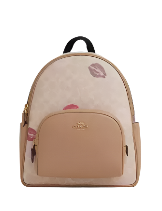 Coach Signature Canvas Lips Print Backpack - Stylish & Durable Court Backpack for Women, Perfect for Work, School & Travel Accessories