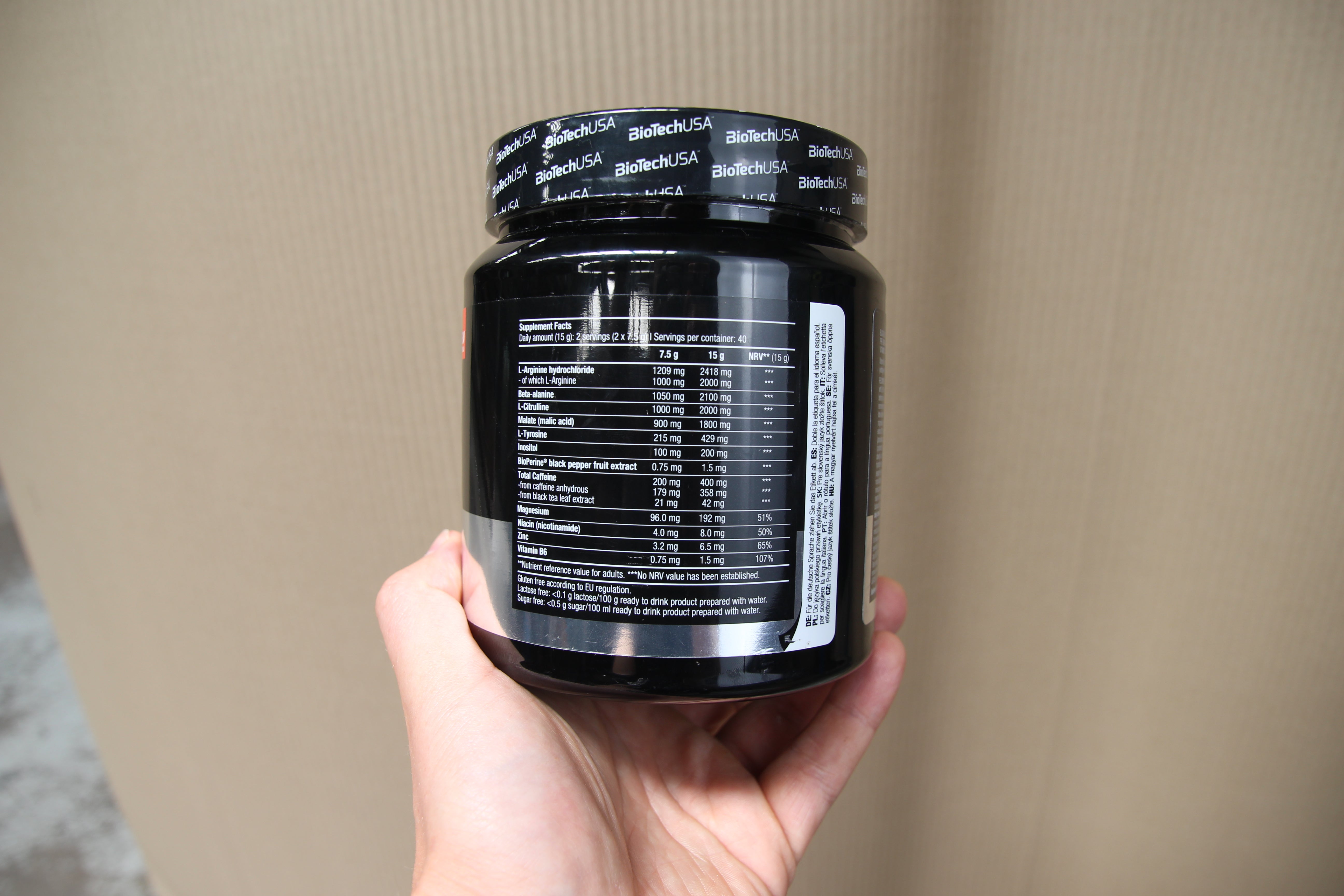 BioTechUSA Black Blood CAF+ Pre-Workout Supplement - Blue Grape Flavor | Energy Booster for Gym & Fitness Training | Ideal for Bodybuilding & Intense Workouts