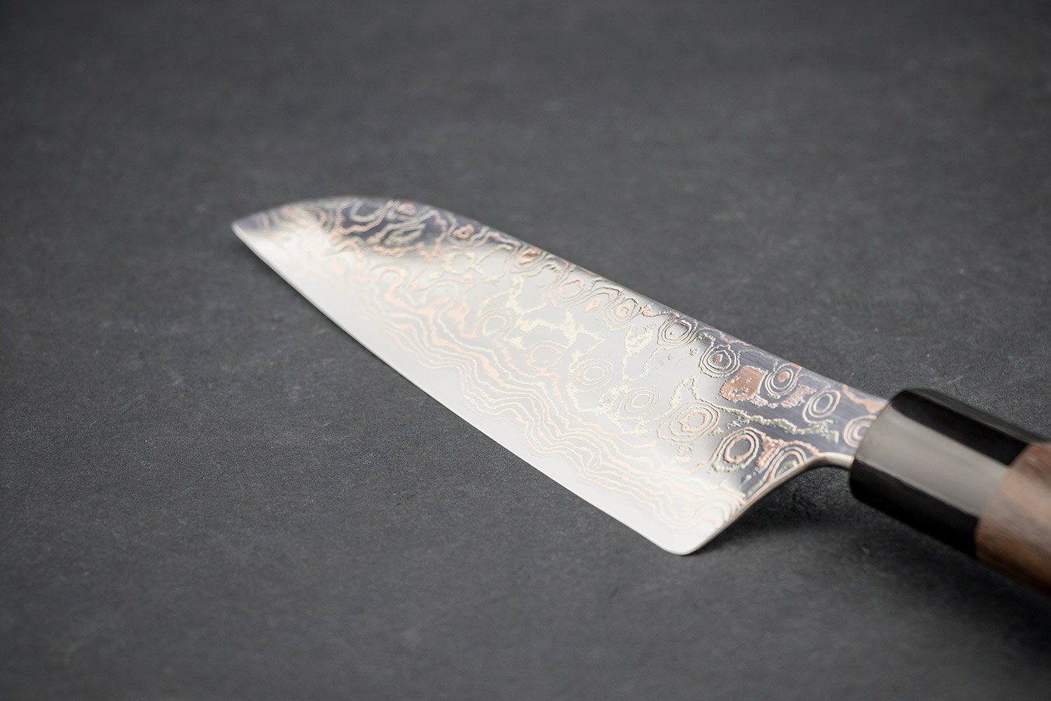 Premium Tsukasa Hinoura VS2 Color Damascus Santoku Knife 165mm - Japanese Chef Knife for Slicing, Dicing, and Mincing Vegetables, Meat, and Fish - Perfect for Home Cooks and Professional Chefs