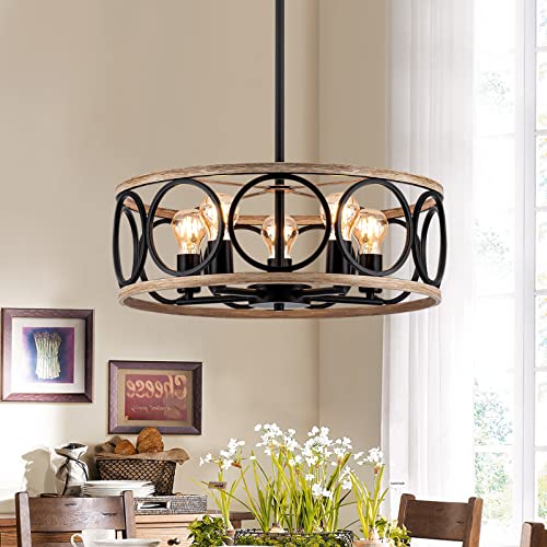 Oak Chandelier