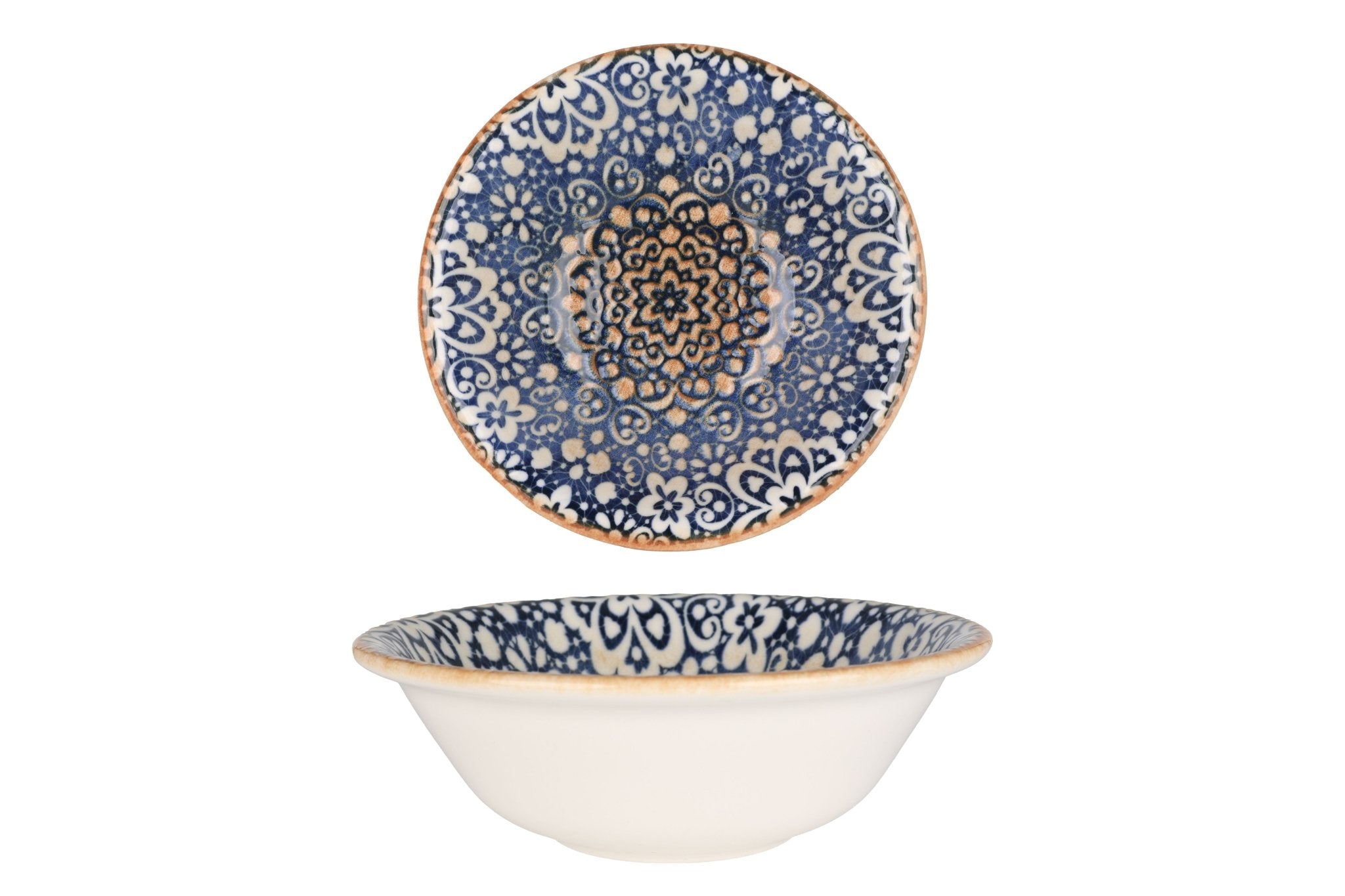 Alhambra 24-Piece Dinnerware Set - Porcelain Plates, Bowls & Mugs - Elegant Medium Tableware for Family Dinners & Entertaining Guests