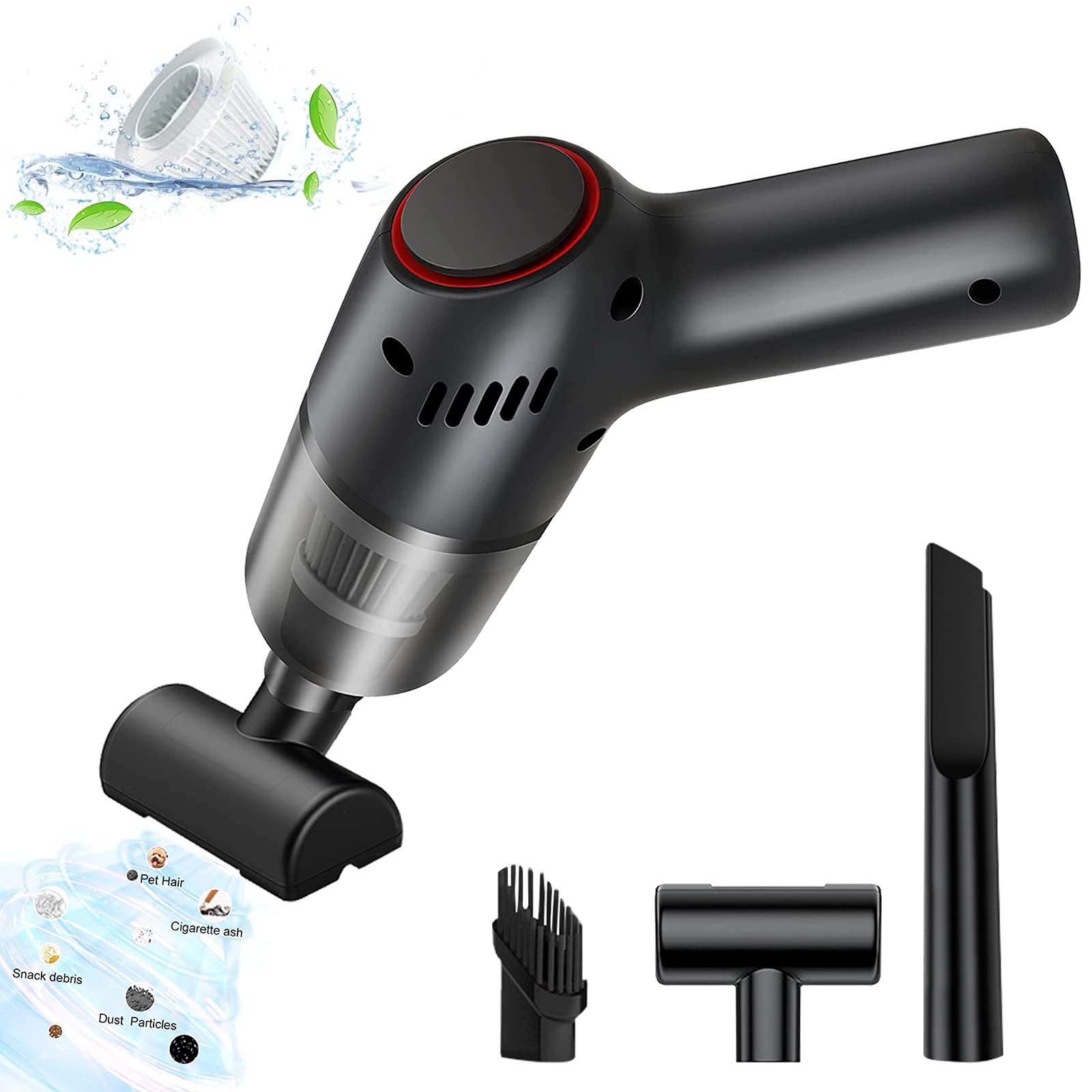 Portable Handheld Car Vacuum Cleaner - 8000Pa 120W High Power Strong Suction for Auto Detailing, Home Cleaning, Pet Hair Removal | Perfect for Car Interiors, Sofas, Mattresses & Small Spaces