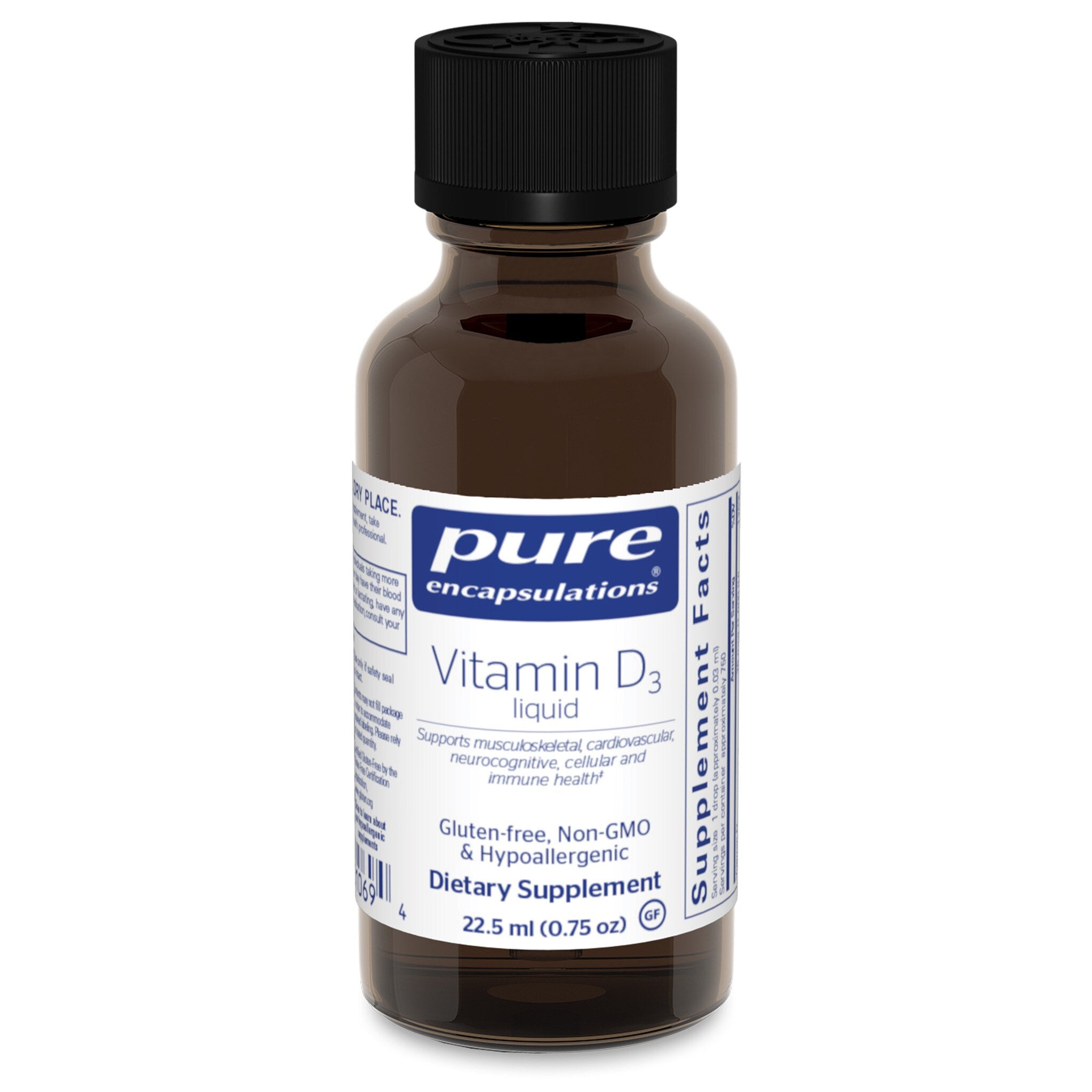 Pure Encapsulations Vitamin D3 Liquid Drops - 5000 IU per Serving - Supports Bone & Immune Health - For Adults & Kids - Easy to Take at Home or On the Go