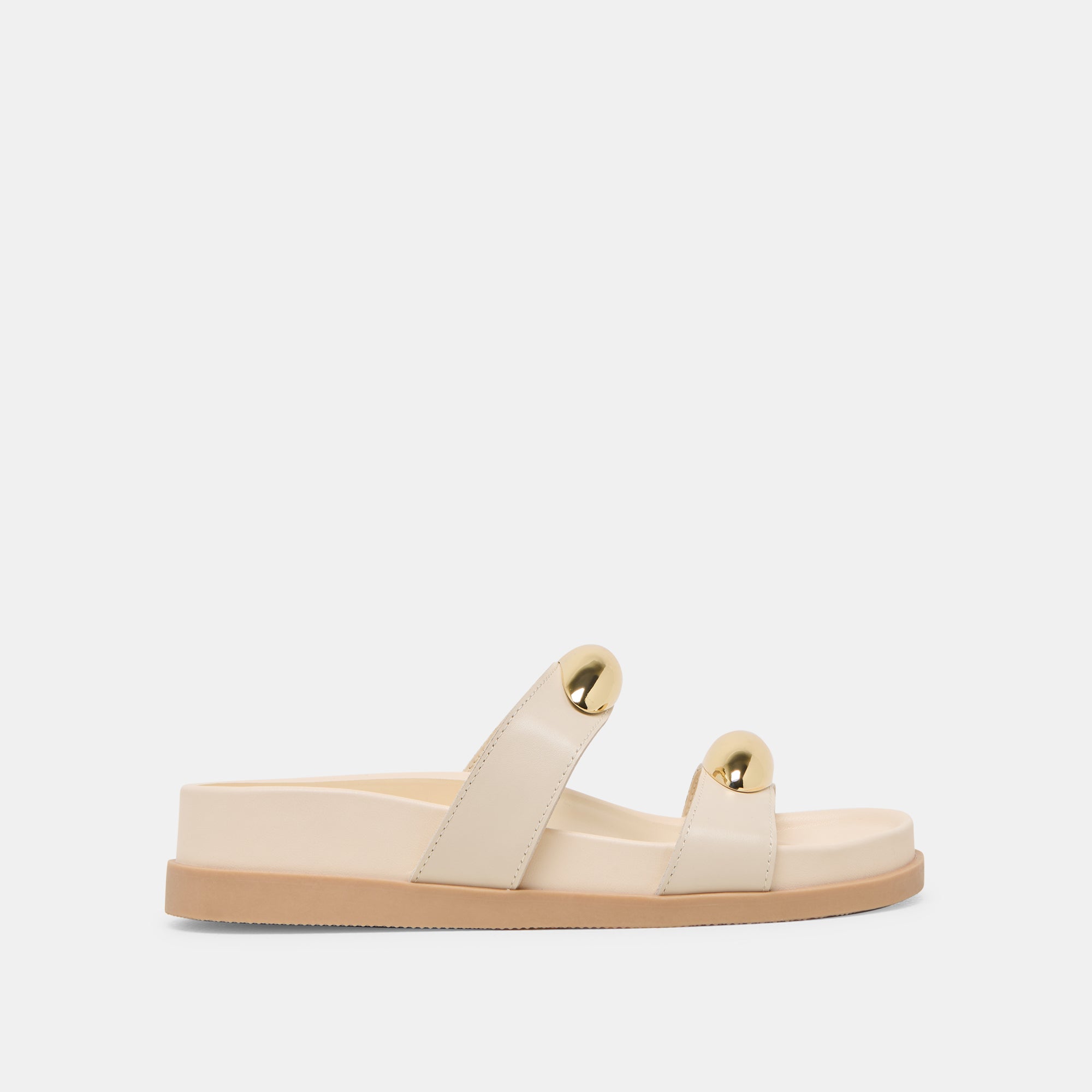 SATINE Leather Sandals for Women - Bone Color Comfortable Strappy Summer Sandals | Perfect for Beach, Vacation, and Casual Outings