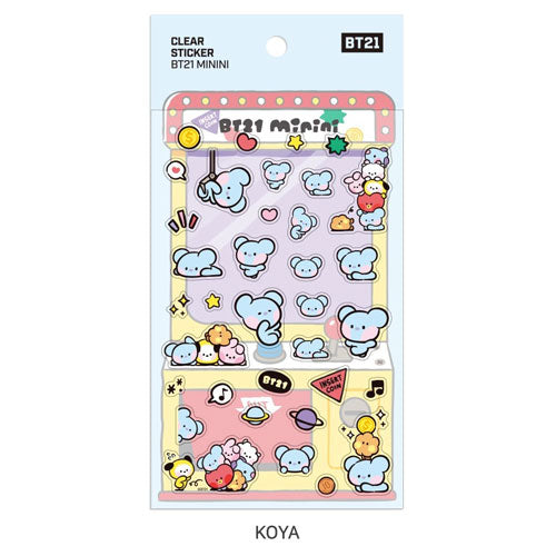 BT21 MININI Clear Stickers - Waterproof Vinyl Decals for Laptops, Phones, Scrapbooking & DIY Crafts