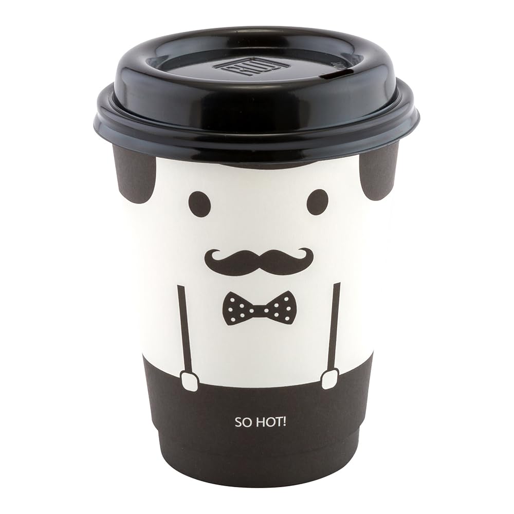 12oz Disposable Double Wall Coffee Cups - 500 Pack Insulated Hot Cups for Coffee, Tea & Beverages (Lids Sold Separately) - Durable Paper Cups for Cafes, Offices & Home Use - Black Matte Finish