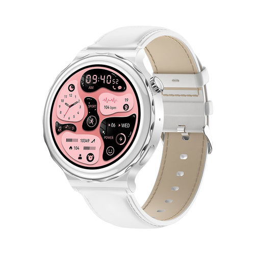 Waterproof Smart Watch for Women & Men - Round Fitness Tracker with Heart Rate Monitor, Step Counter & Sleep Tracking - Perfect for Running, Swimming & Daily Activity Tracking