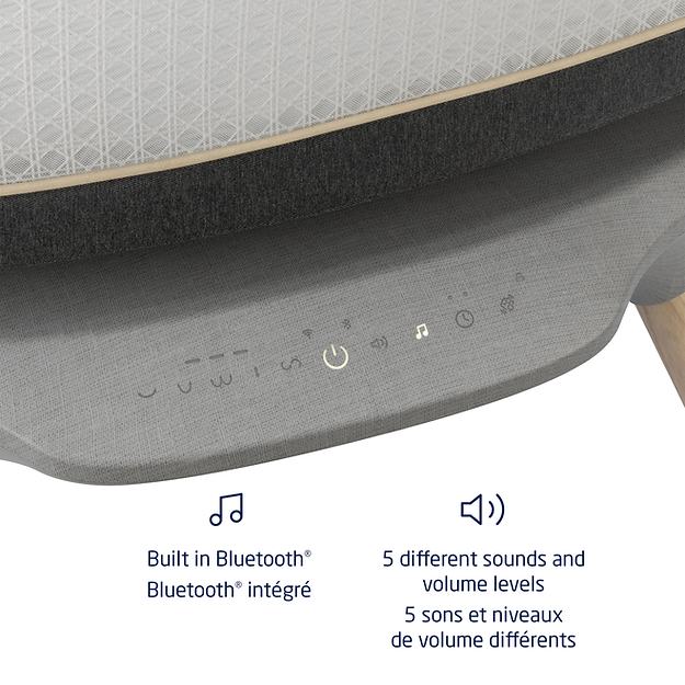 Maxi Cosi Starling Smart Bassinet - Auto Rocking Baby Crib with Bluetooth & Sleep Tracking - Perfect for Nursery, Bedroom & Travel Use