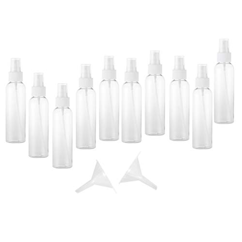 Beaupretty 24Pcs 100ml Plastic Spray Bottles - Refillable Empty Mist Bottles for Essential Oils, Lotions, Hair Care & DIY Beauty Products - Includes Funnels for Easy Refilling - Perfect for Travel, Home & Salon Use