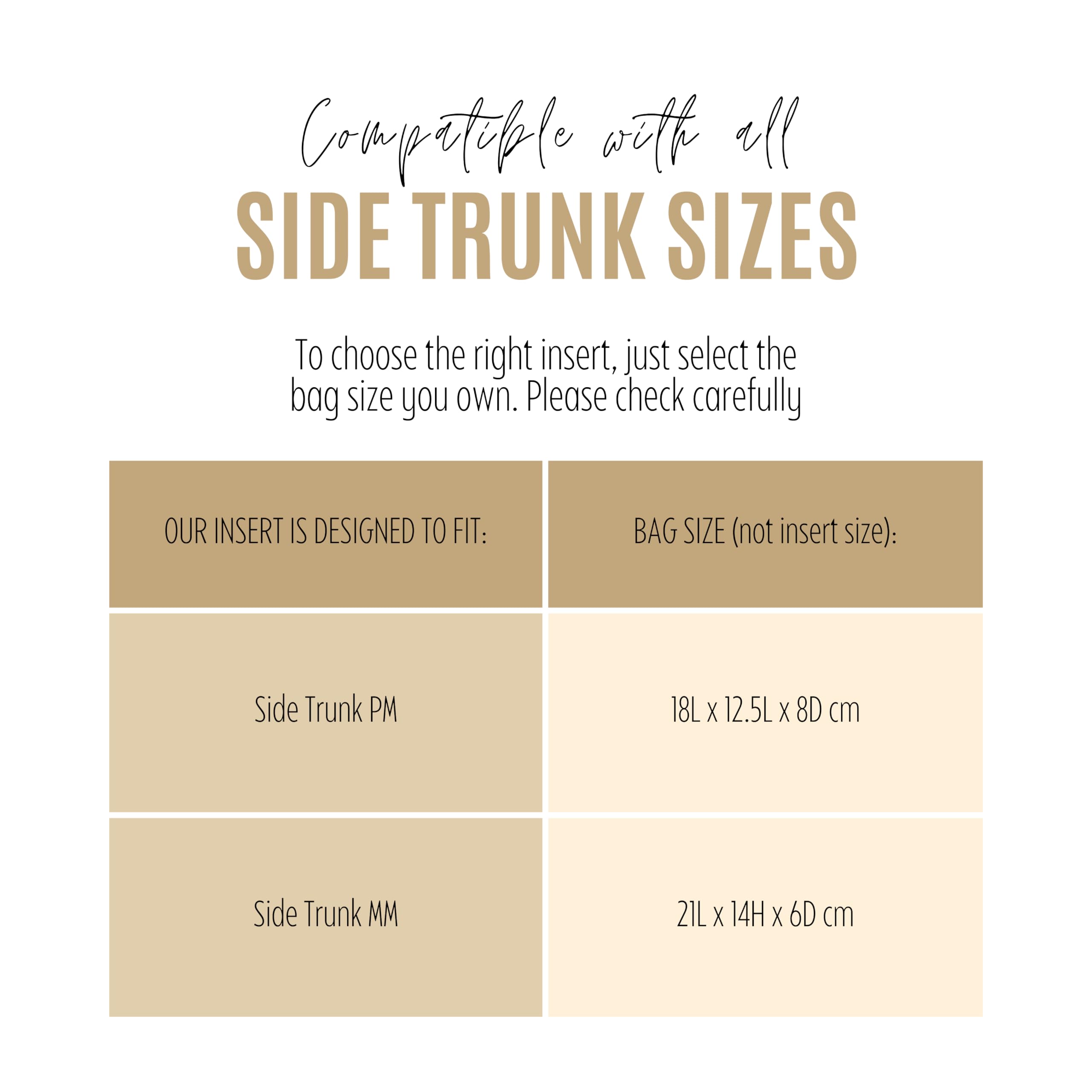 Premium LV Side Trunk PM/MM Purse Organizer Insert - Handmade 2mm Thick Felt with Gold Zipper | Compatible with Louis Vuitton Side Trunk Bags | Perfect for Travel, Work & Daily Use (Red)
