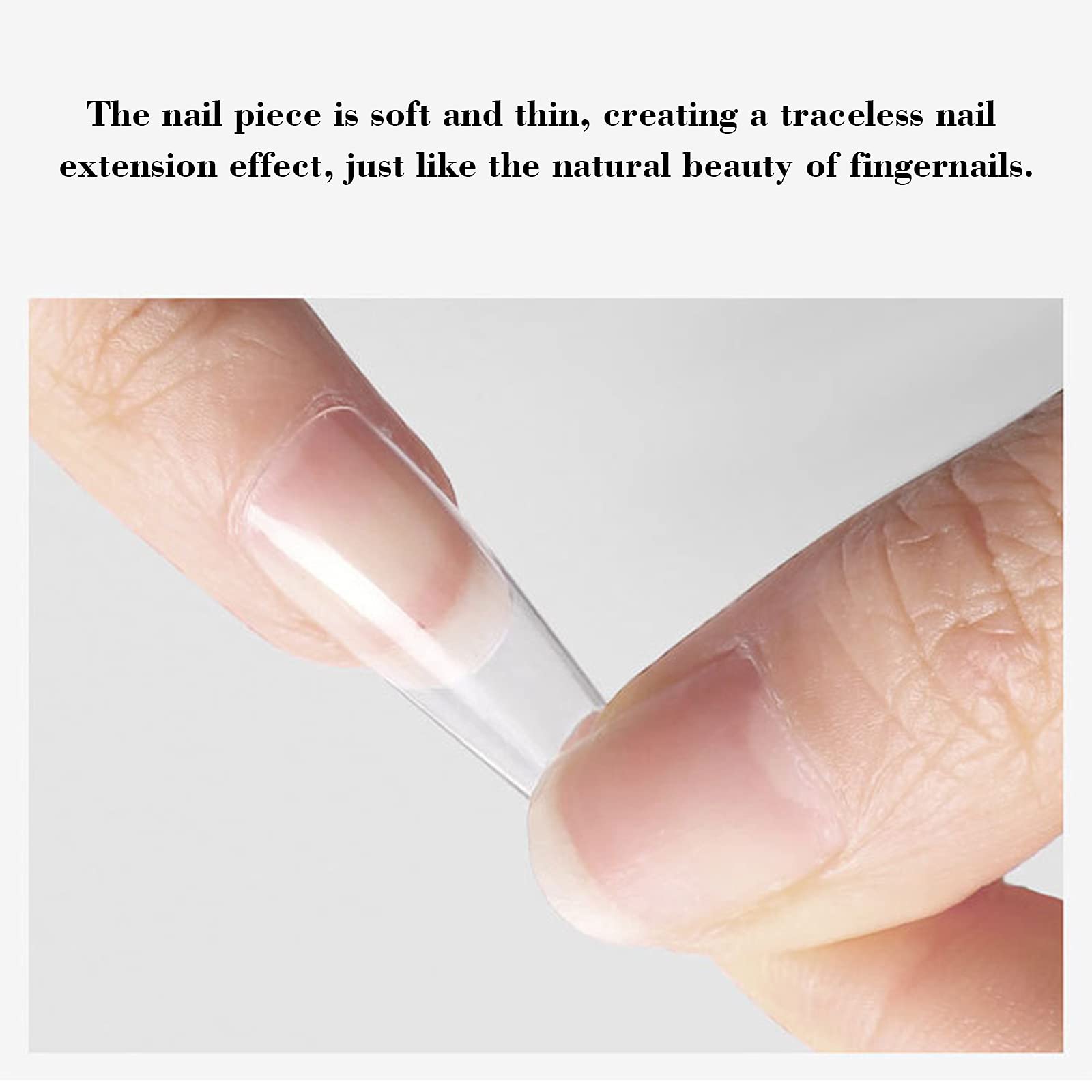 100PCS Clear Acrylic Nail Tips - Full & Half Cover False Nails in Coffin & Ballerina Shapes - 10 Sizes for Nail Salon & DIY Manicure - Perfect for Home Nail Art, Professional Application, and Special Occasions
