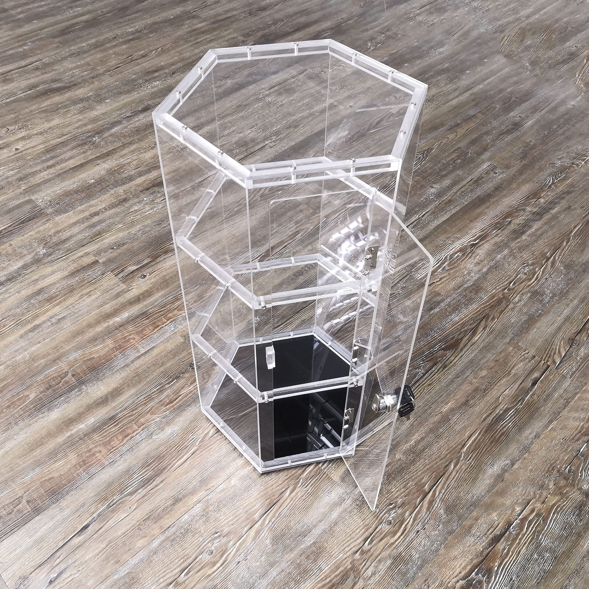 Clear Acrylic Spinning Display Case 12