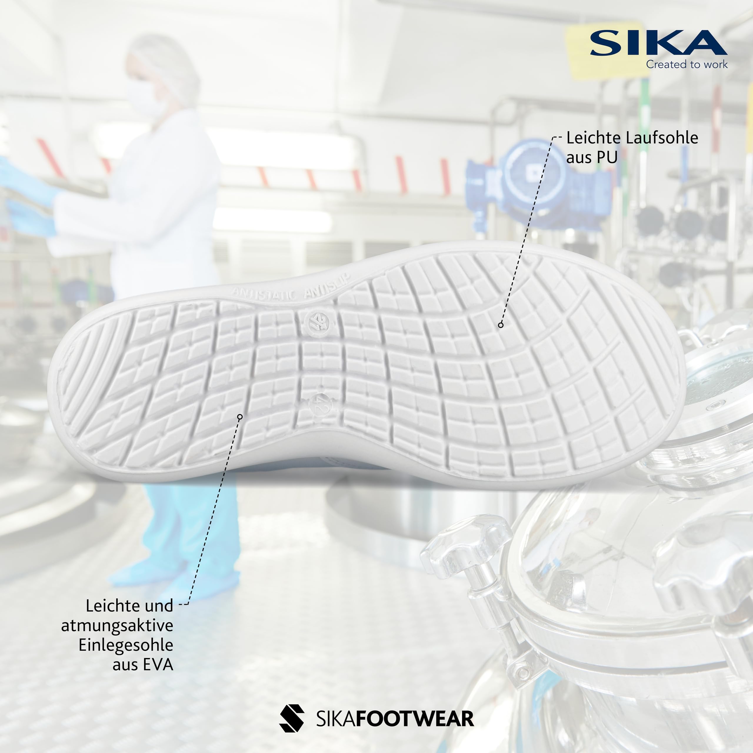 SIKA Select Slip-On Safety Shoes S2 SRC - Lightweight & Comfortable Safety Shoes for Men & Women - Waterproof Slip-Resistant with Protective Toe Cap - Ideal for Pharmaceutical, Kitchen & Industrial Work Environments
