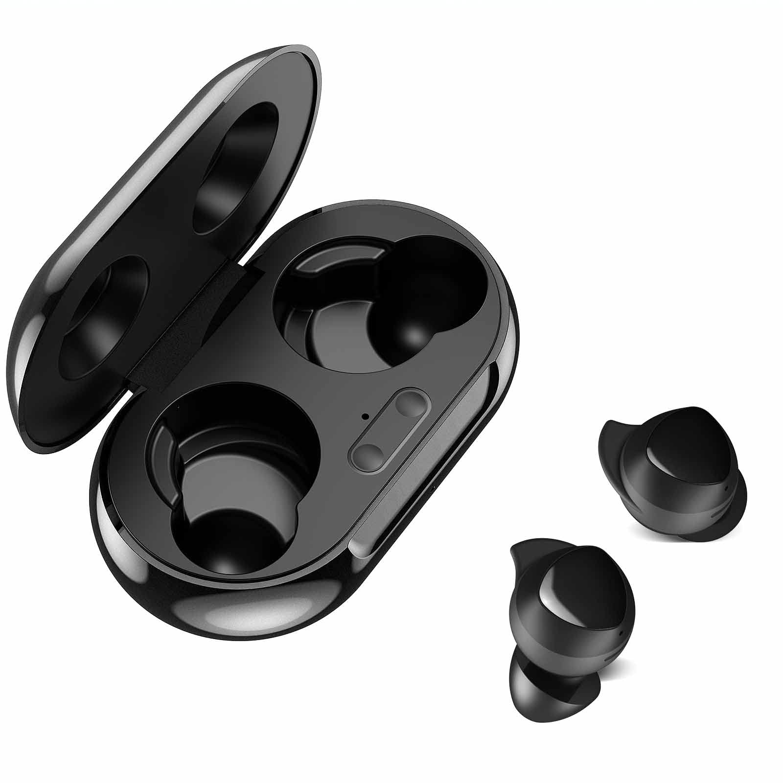 UrbanX Street Buds Plus True Wireless Earbuds for Computer - Bluetooth 5.0 with Hands-Free Controls & Wireless Charging Case (Black) - Perfect for Work Calls, Gaming & Music Streaming