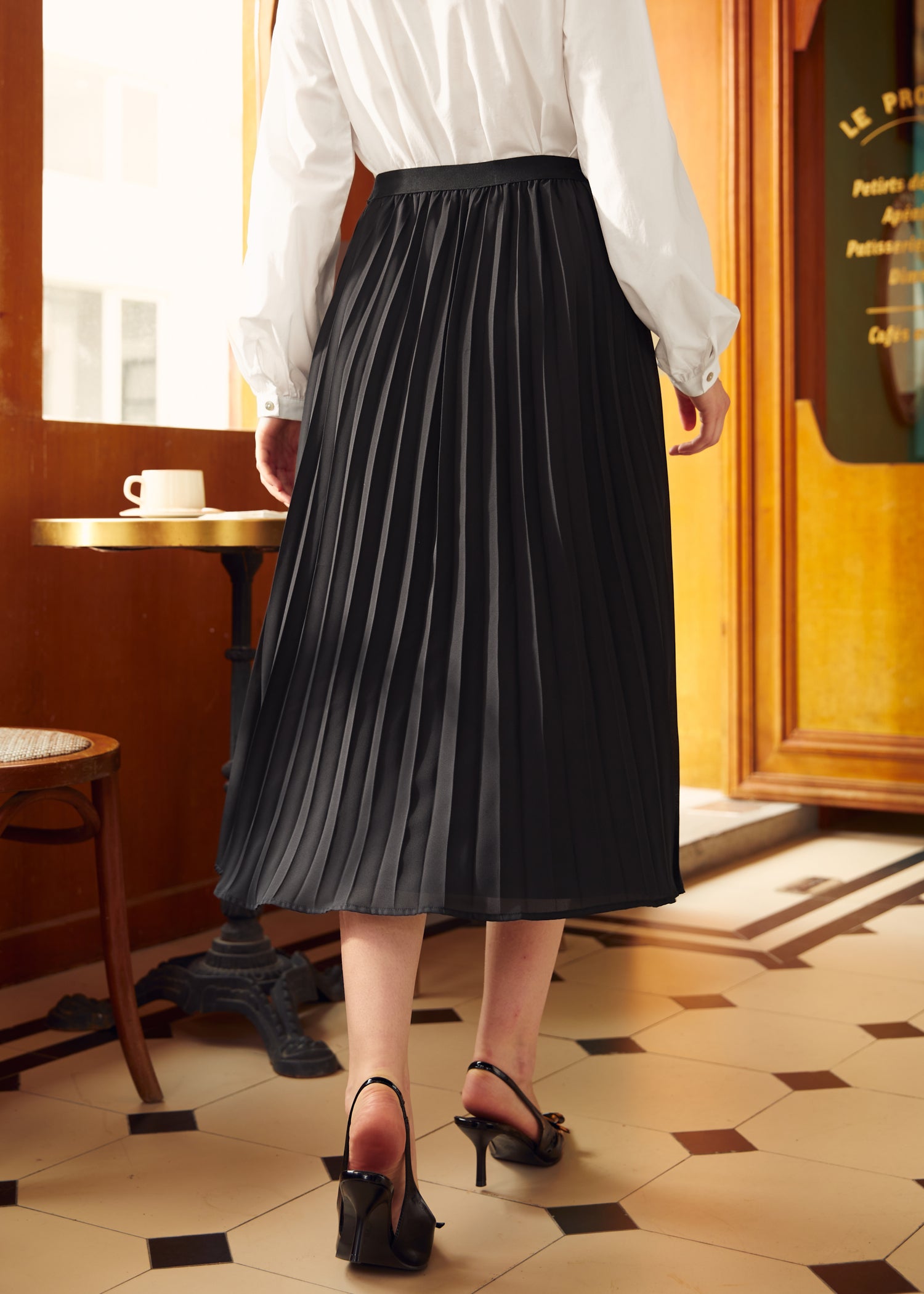 Studio 54 Pleated Midi Skirt - Vintage 70s Style High Waist Flowy Skirt for Women | Perfect for Parties, Concerts & Retro Fashion Outfits