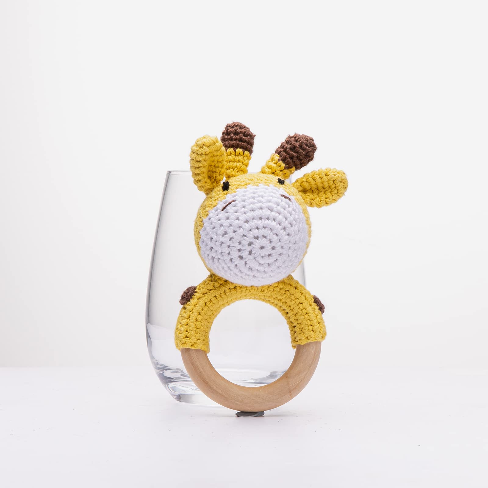 Wooden Baby Rattle Toy - Natural Giraffe Shaker for Newborns | Perfect Easter Gift for Boys & Girls