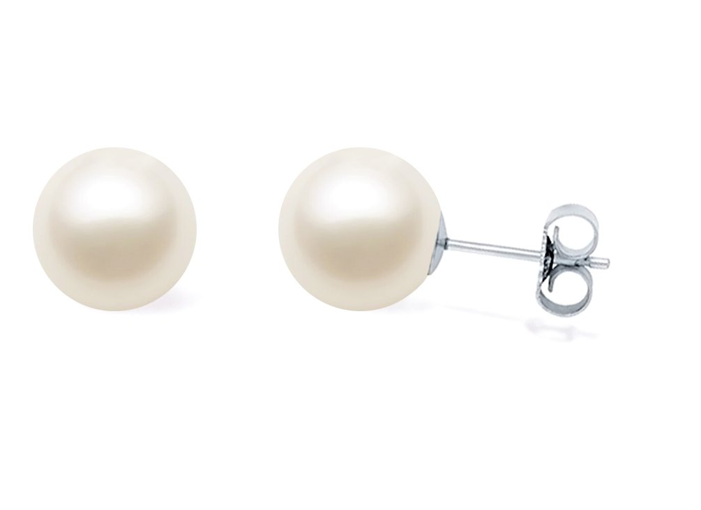 AA+ Quality Japanese Akoya Cultured Pearl Stud Earrings for Women - 925 Sterling Silver Jewelry - Perfect for Weddings, Parties & Everyday Elegance