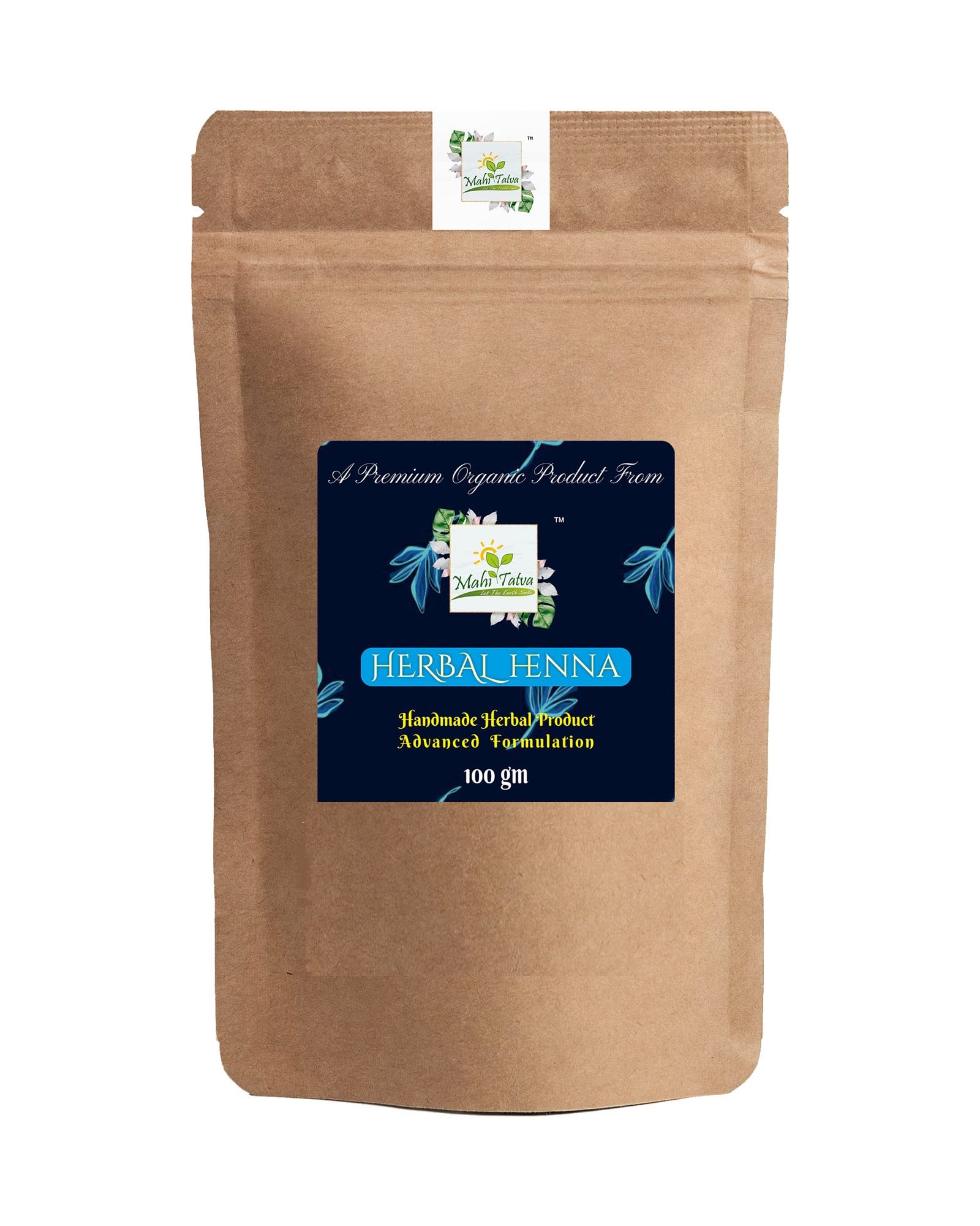 Mahi Tatva 100% Natural Herbal Henna Powder for Hair & Body - Handmade Advanced Formula for Safe & Long-Lasting Color | Perfect for Bridal Mehendi, Festivals & DIY Beauty Treatments