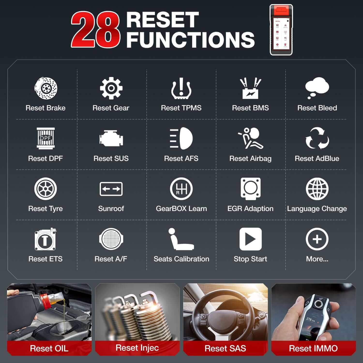 KINGBOLEN K6 PRO Automotive Diagnostic Scanner - OBD2 Code Reader with TPMS Printer, Battery Tester & Free 2-Year Updates (K7 Upgrade Version) | Perfect for Mechanics, DIY Car Repairs & Vehicle Maintenance