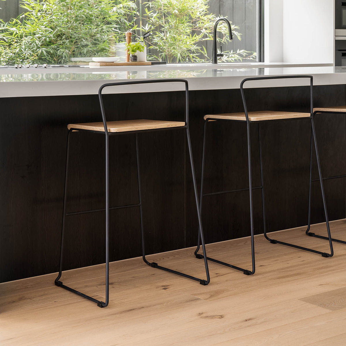 Heather Bar Stool - Modern Kitchen Island Stool with Backrest, Adjustable Height & Comfortable Cushion - Perfect for Breakfast Bars, Home Bars & Kitchen Counter Seating