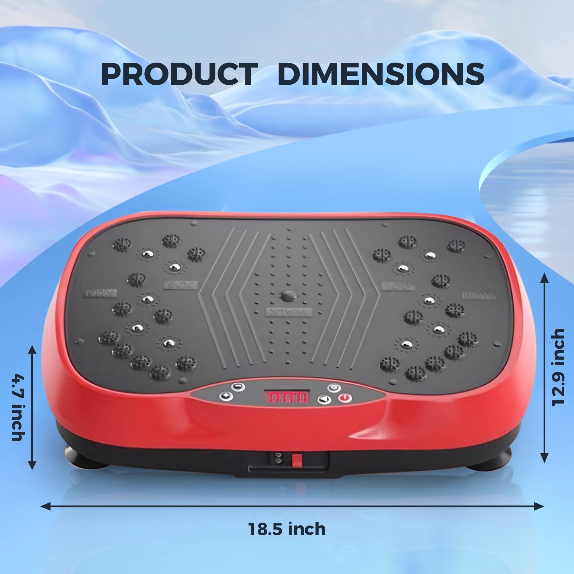 WANKO Vibration Plate Exercise Machine with 2 Pull Ropes - Whole Body Workout Platform for Lymphatic Drainage, Weight Loss & Muscle Recovery - Home Gym Equipment for Men & Women - Perfect for Toning, Wellness & Post-Workout Recovery