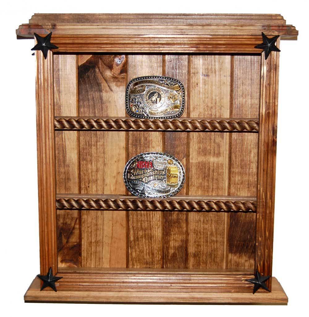 9 Buckle Display Organizer - Brown Faux Leather Belt & Accessory Holder for Retail Stores, Boutiques, and Home Organization
