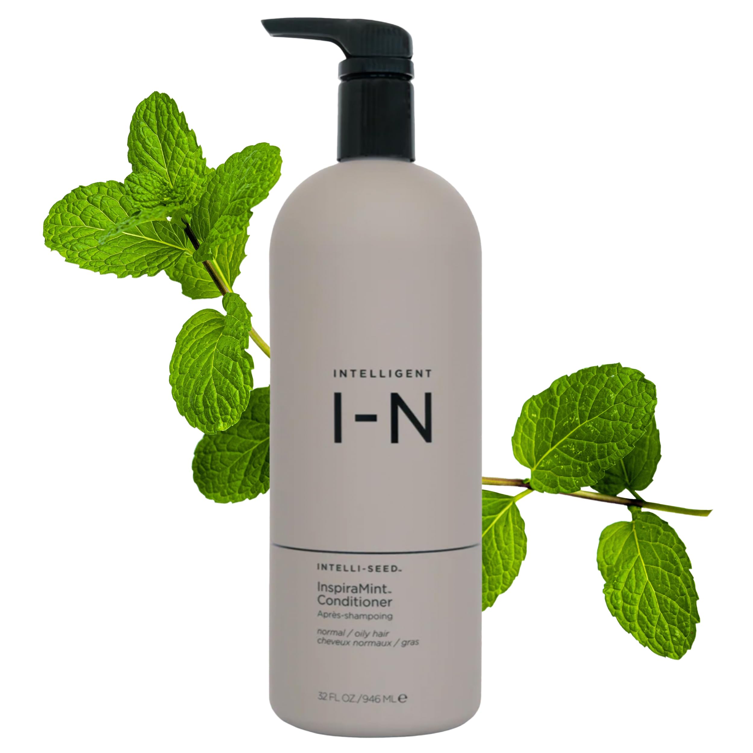 Invigorating Organic Peppermint Oil Conditioner for Fine & Oily Hair - Hydrating, Refreshing Vegan Hair Treatment (32 Fl Oz) | Perfect for Daily Use & Scalp Refreshment