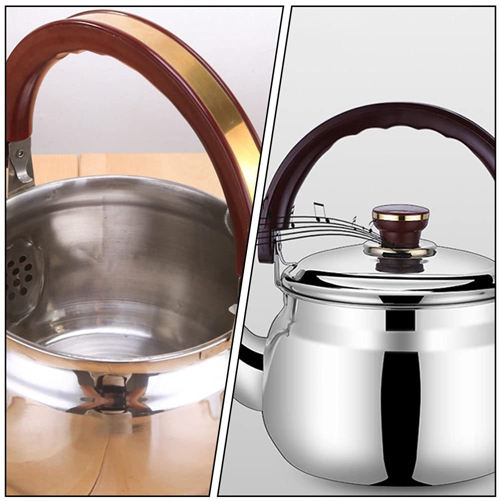 **Cabilock 1-Piece Stainless Steel Whistling Tea Kettle - Chirping Sound, Safe Water Boiling for Stovetop - Perfect for Tea Lovers & Kitchen Use**