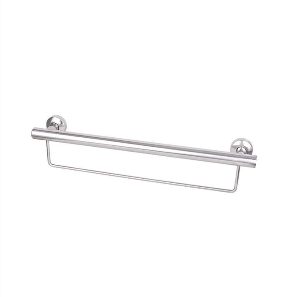 Stainless Steel Towel Bar with Armrests - Bathroom & Kitchen Storage Rack for Home & Hotel