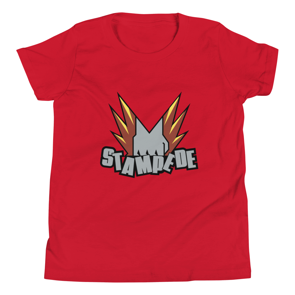 Zoo Jitsu Fighters Stampede Youth Short Sleeve T-Shirt - Cool Animal Martial Arts Graphic Tee for Boys & Girls - Perfect for School, Playdates & Martial Arts Classes