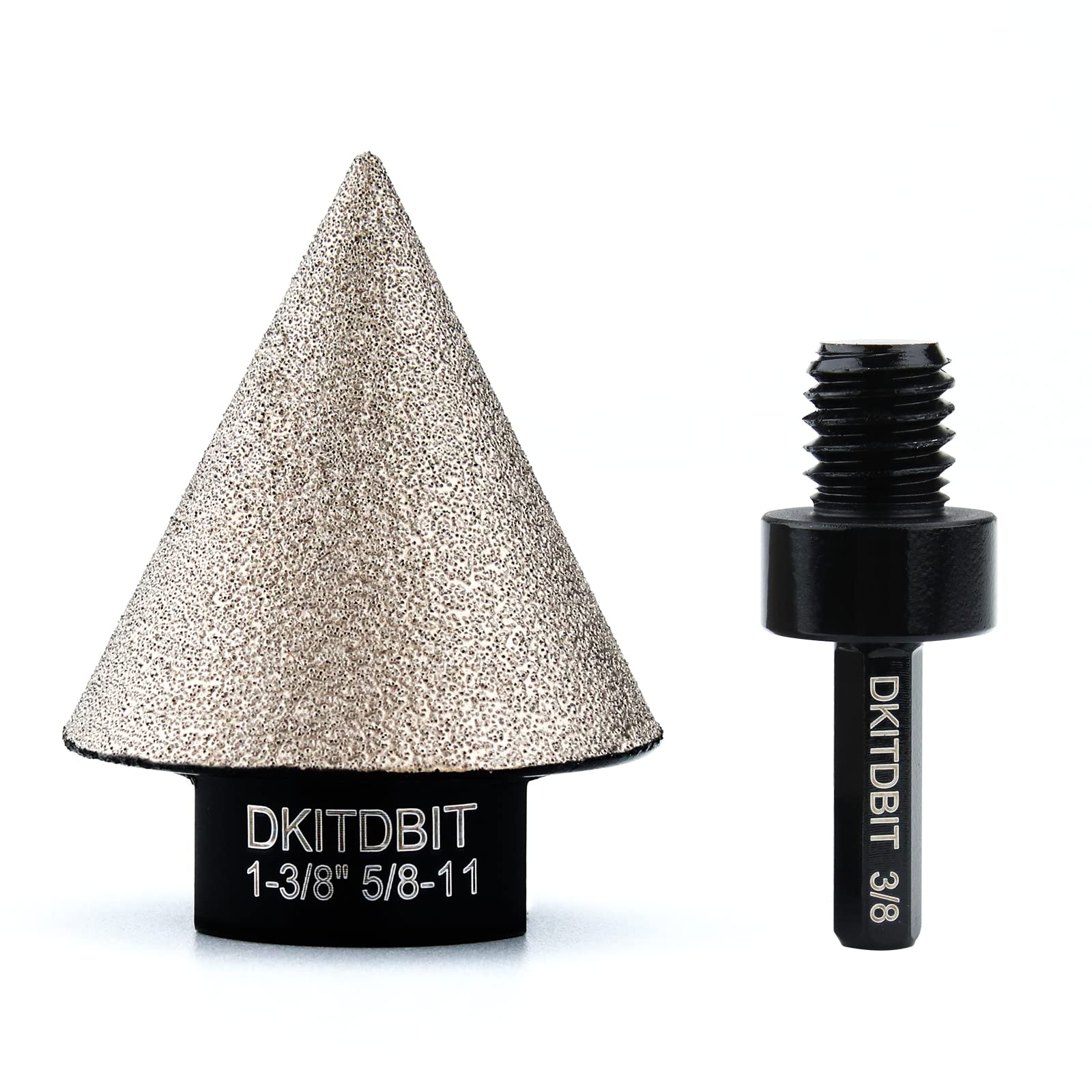 Premium Diamond Beveling Chamfer Bit 1-3/8 Inch (35mm) - 5/8-11 Thread to 3/8