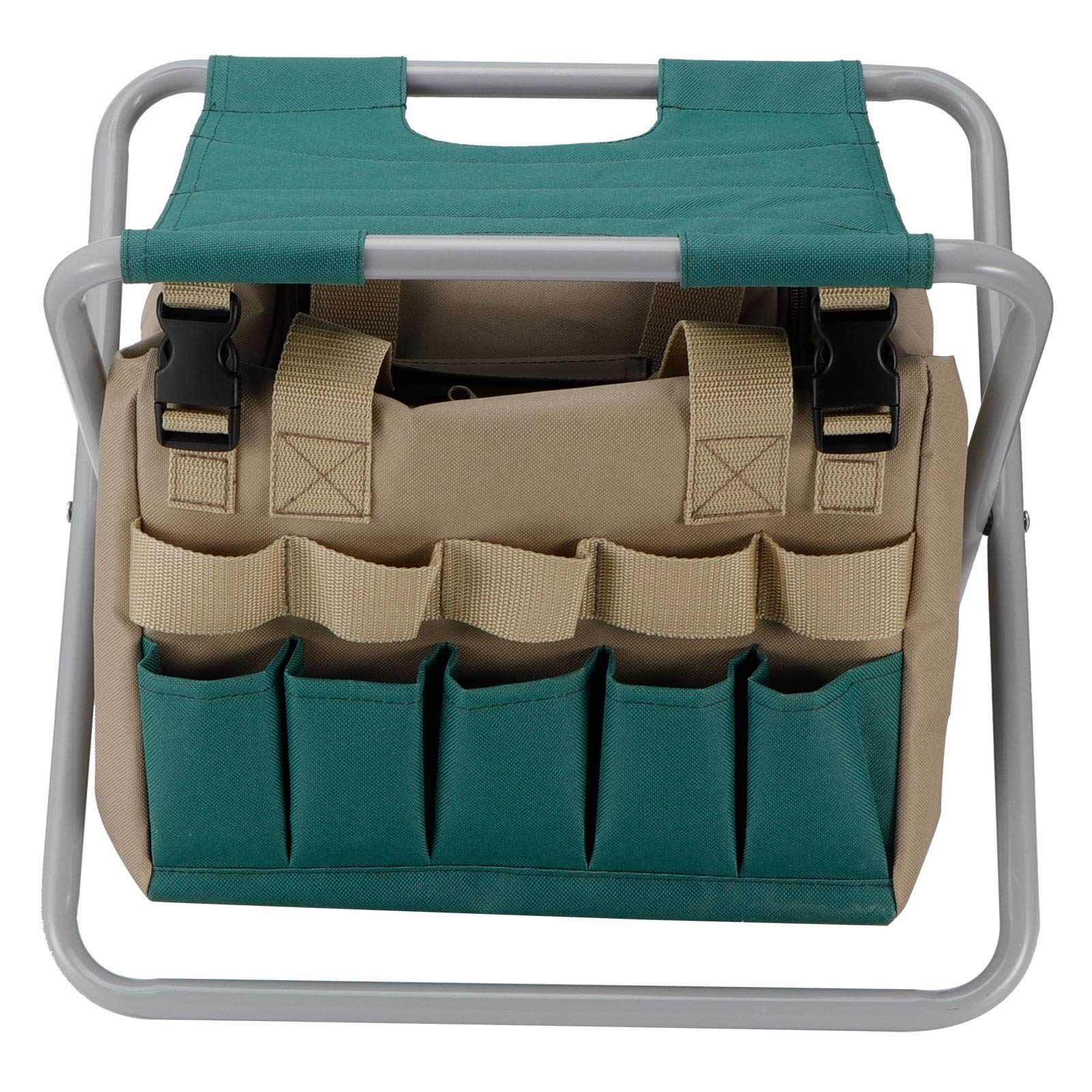 **Foldable Garden Kneeler Stool with Storage Bag - Durable & Portable Gardening Chair for Planting, Weeding, Camping & Outdoor Activities**