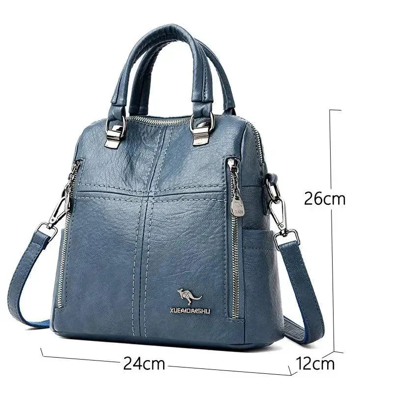 Premium Genuine Leather Women's Travel Backpack - Stylish Laptop Bag for Work, School & College - Perfect for Business Trips, Commuting & Daily Use