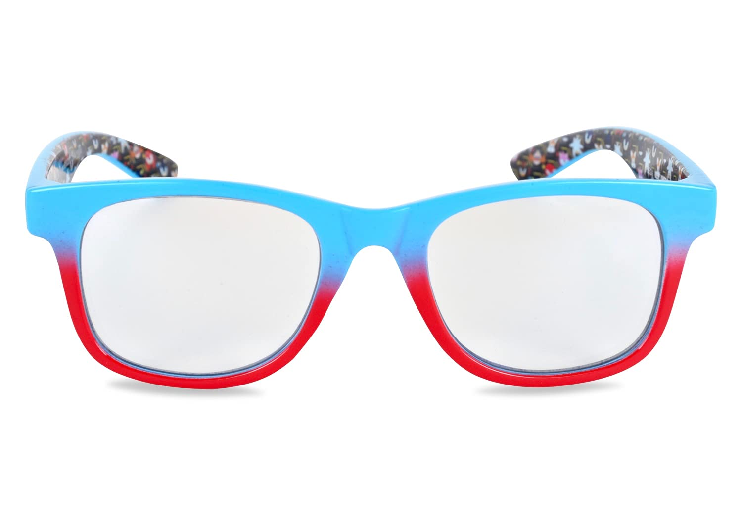 Sonic The Hedgehog Blue Light Blocking Glasses for Kids - Anti Eyestrain Computer Gaming Glasses for Boys & Girls with Protective Case (Blue/Red) - Perfect for Online Classes, Video Games & Screen Time Protection