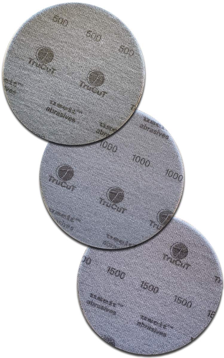 TruCut Sanding Pads 3-Pack | 6-Inch Bowling Ball Sanding Discs | Professional Bowling Ball Resurfacing & Restoration Kit | Perfect for Surface Management & Ball Maintenance | Ideal for Home Bowling Alleys & Pro Shops