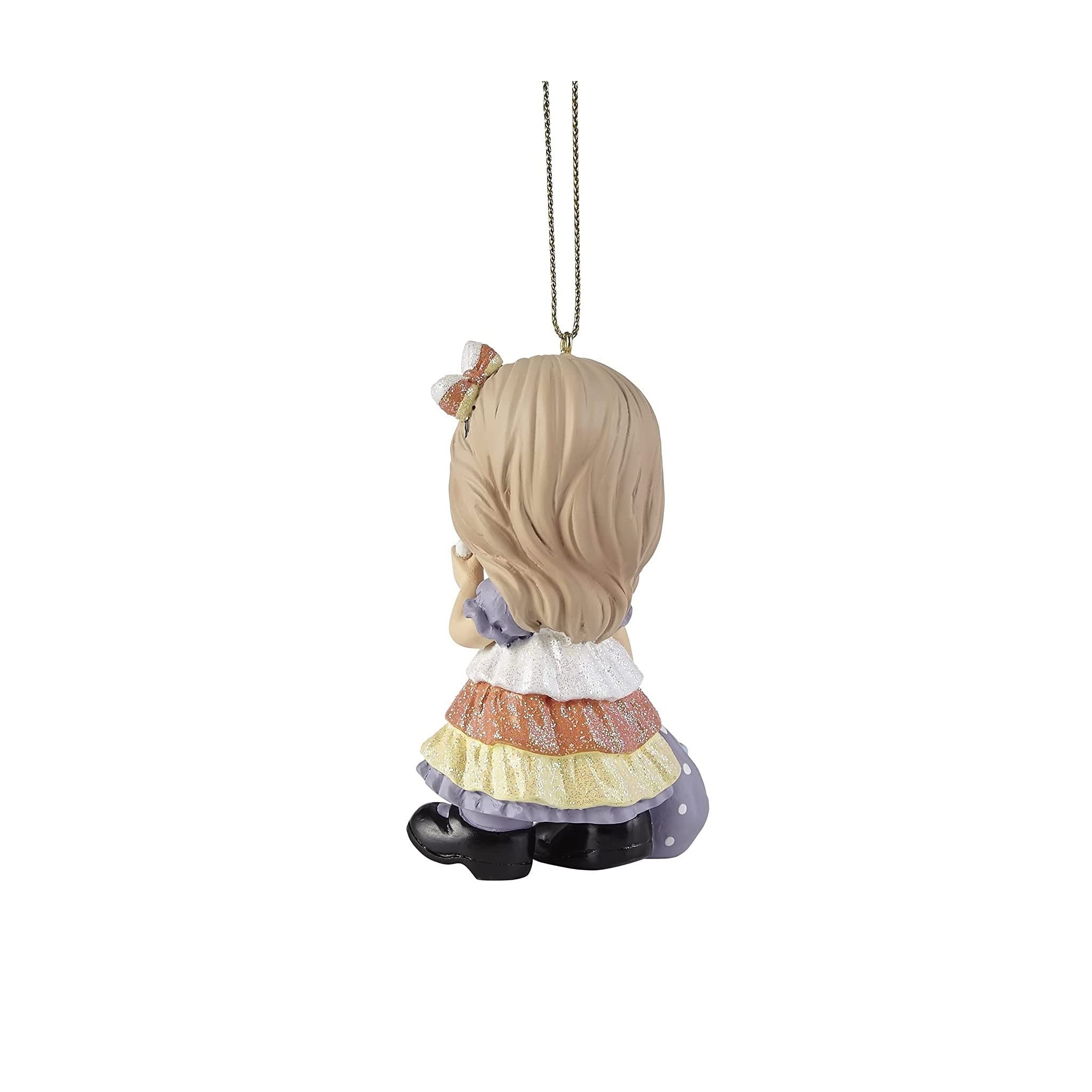 Precious Moments 221402 Candy Corn Kisses & Halloween Wishes Resin Ornament - Cute Halloween Decor for Home, Party & Gift Giving