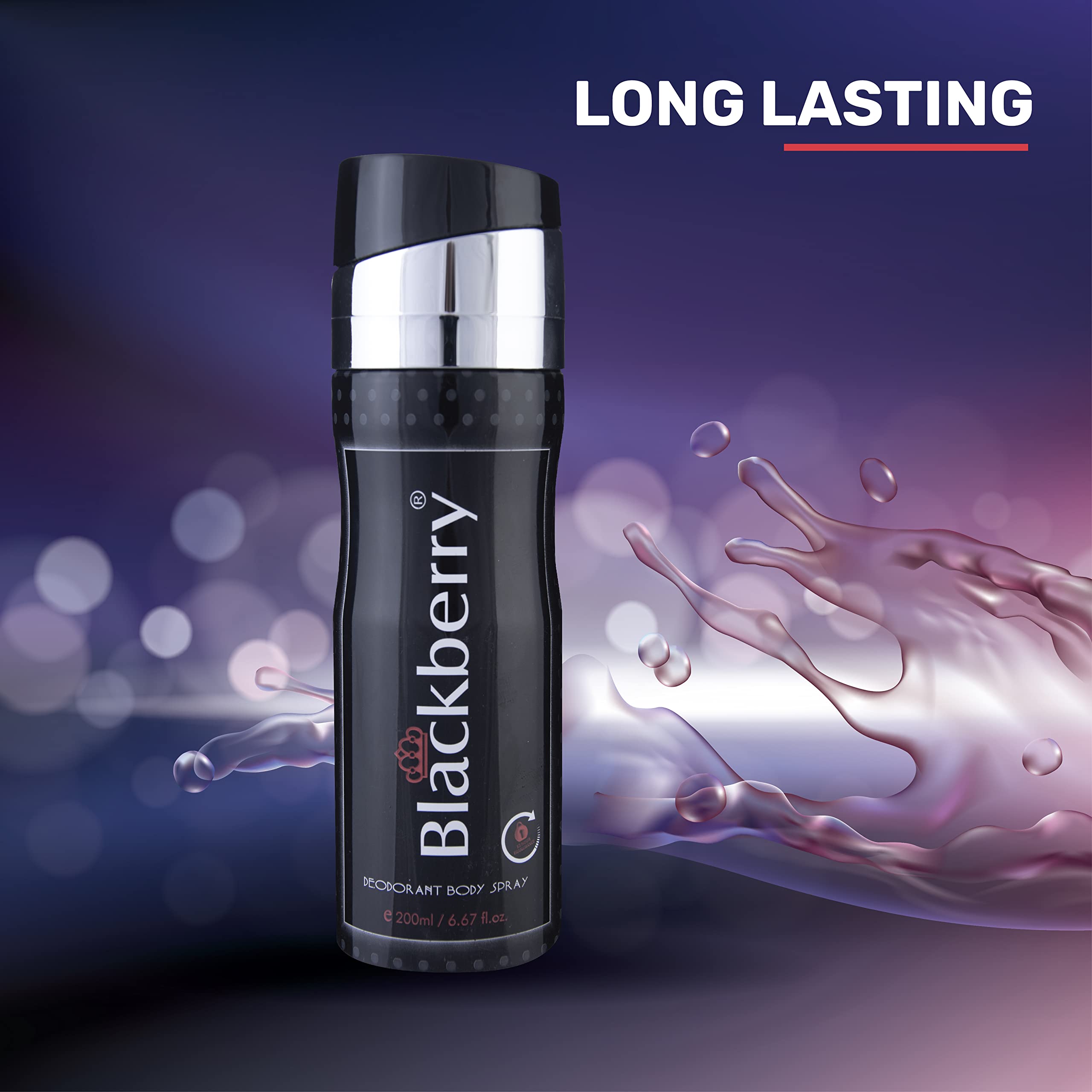 Blackberry Scented Deodorant Body Spray for Men - 200ml Long-Lasting Freshness (Pack of 5) | Gym, Work & Daily Use