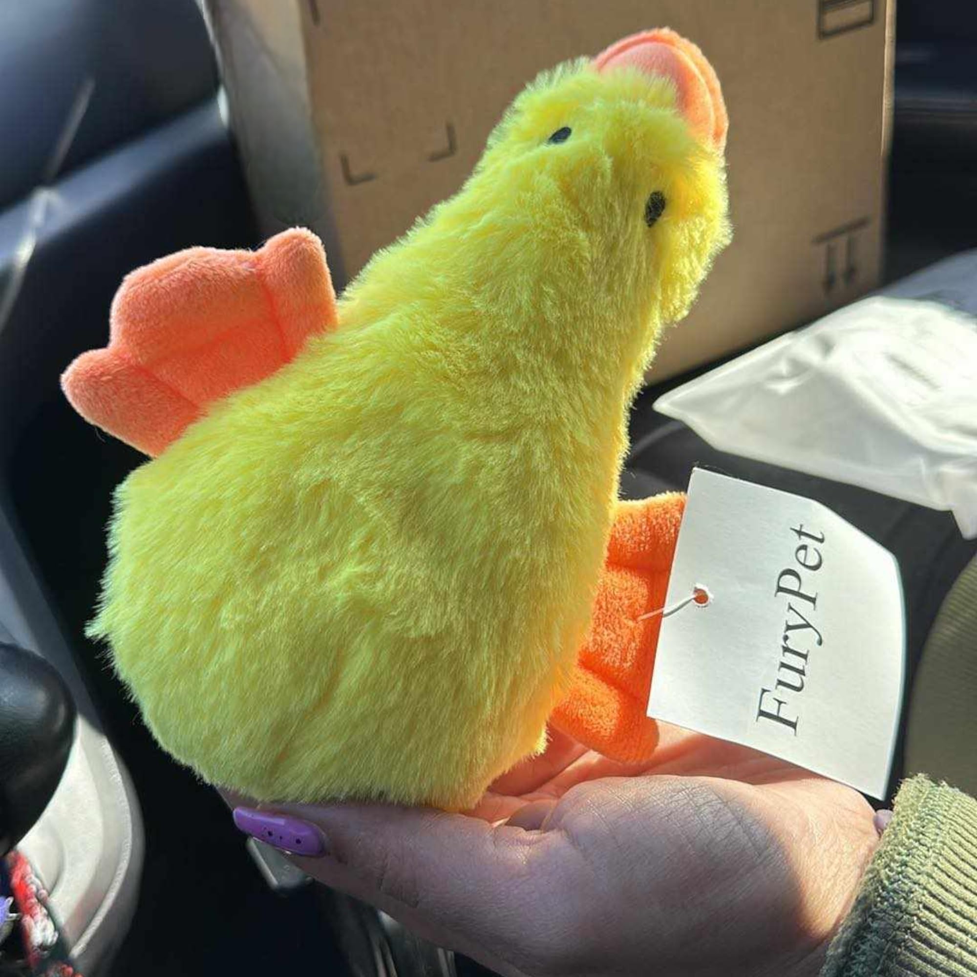 Durable Yellow Duck Dog Toy for Small & Medium Pets - Calming Chew Toy for Anxiety Relief & Active Play - Perfect for Indoor & Outdoor Fun