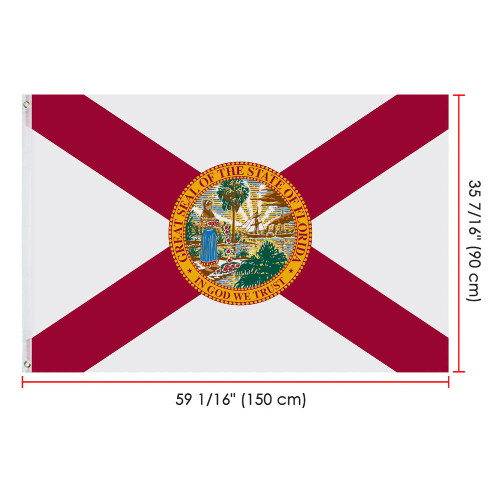 Double Sided 3x5 ft Outdoor Florida Flag - Durable All-Weather Polyester for Patio, Garden & Tailgating - TheLAShop