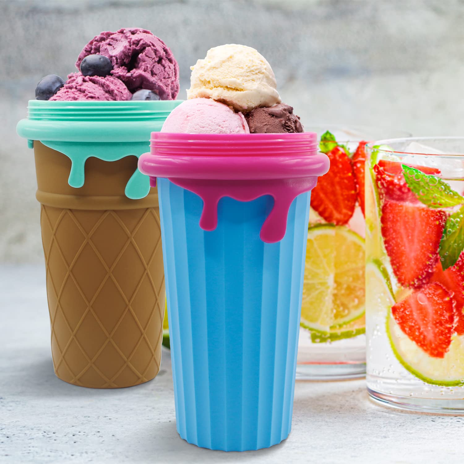Premium 500ML Slushy Maker Cup - Large Capacity Frozen Magic Cup for Milkshakes, Smoothies & Slushies | Perfect for Summer Parties, BBQs & Kids Treats | BPA-Free Freeze Mug with Quick Cooling Technology